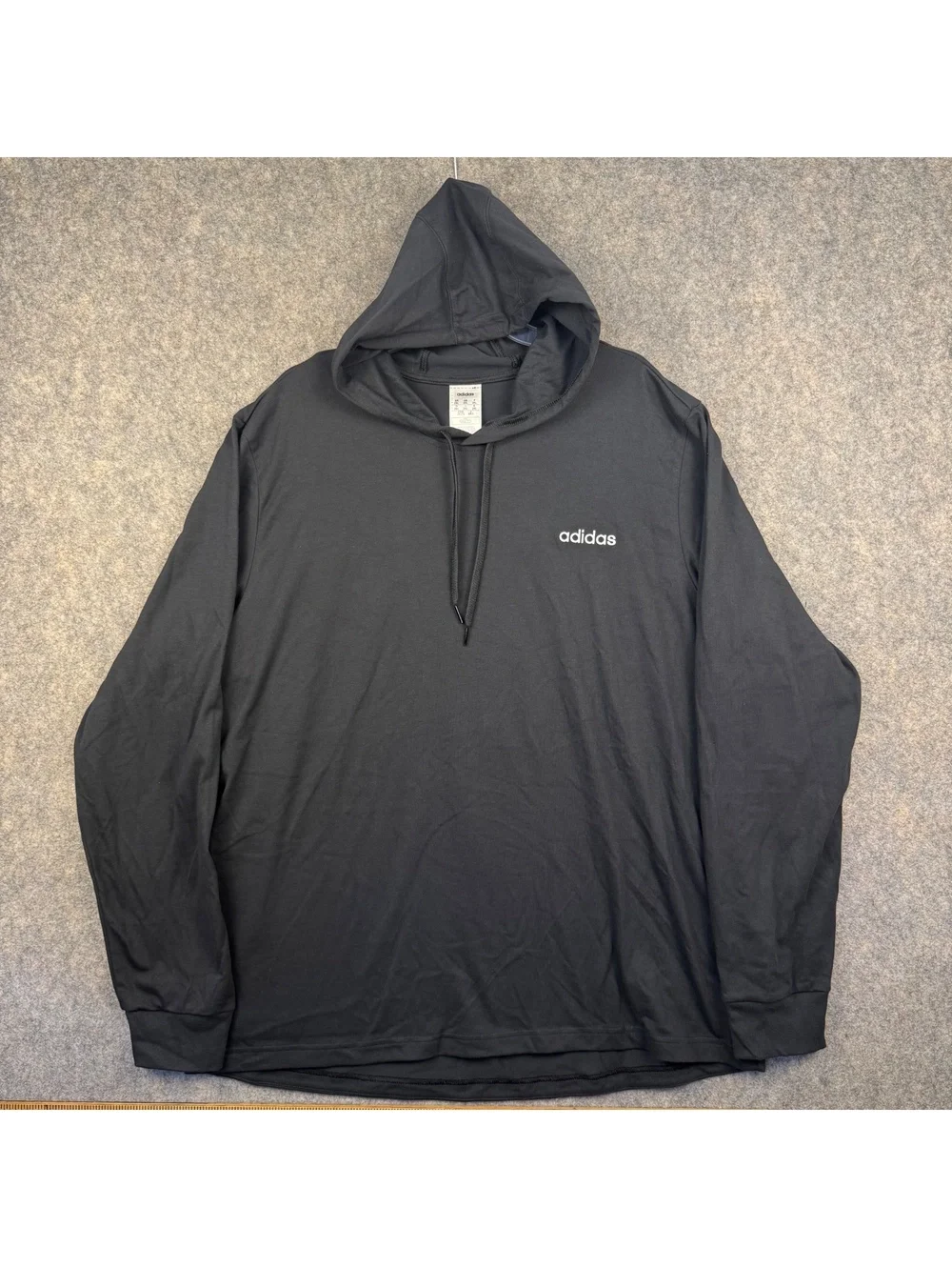 Adidas Lightweight Hoodie Black White Embroidered Men Size 2XL School Golf 862
